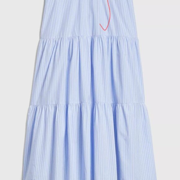 NWT Gap Blue/white Striped Skirt 3 Tier Pockets Lined Size 12 - Picture 9 of 9